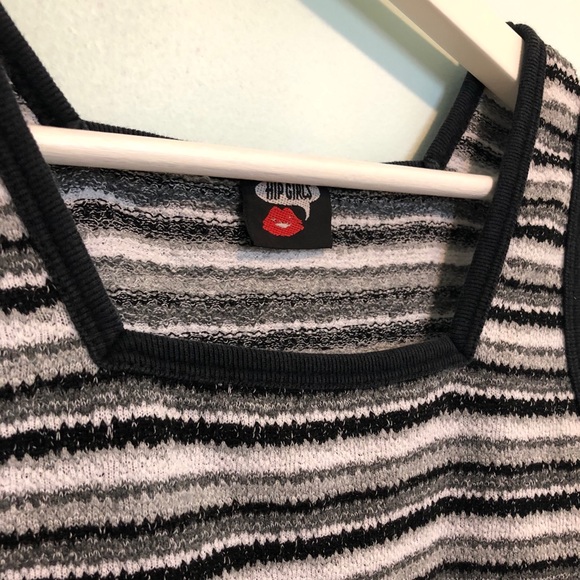 Square neck striped knit Tank - Picture 2 of 2